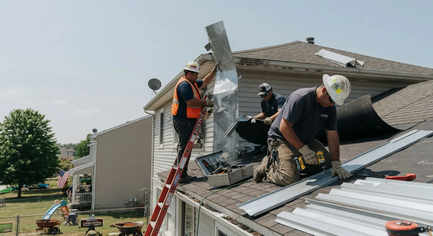 Storm Damage Metal Roof Repair in Portage Des Sioux, MO